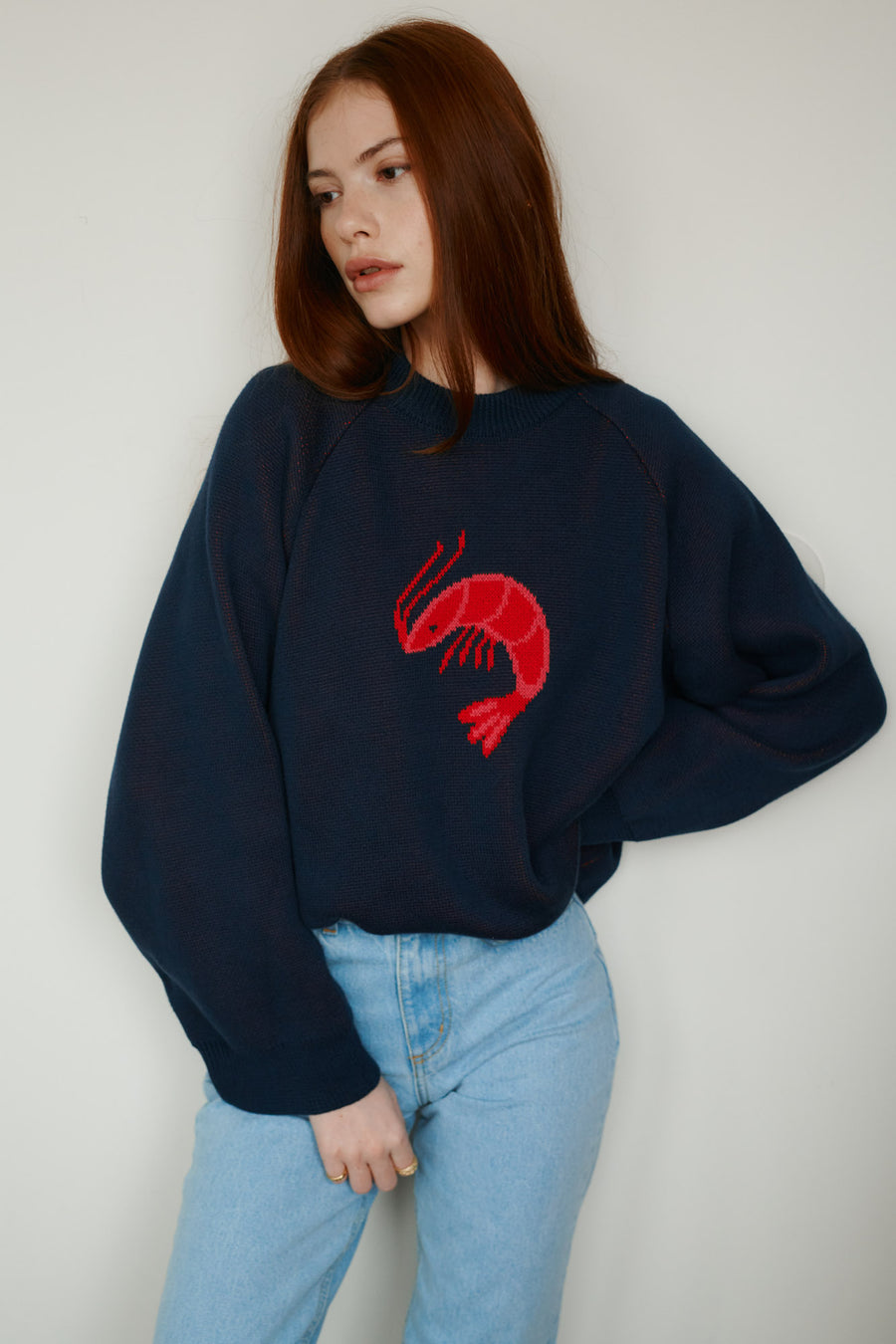 Sweter z bawełny organicznej / 16 / 17 / pacific blue