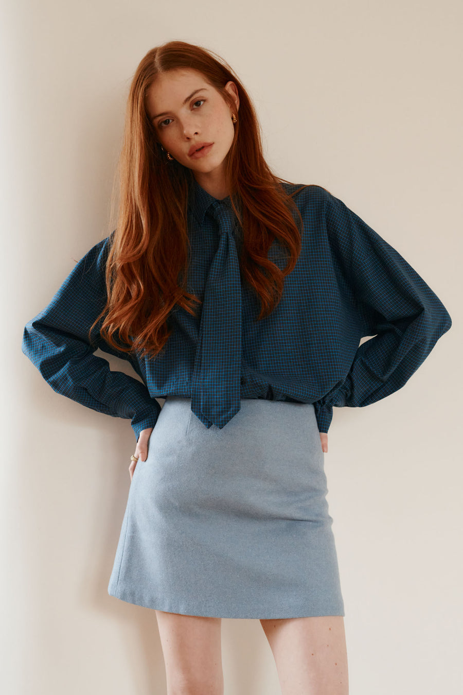 Spódnica z wełny / 07 / 14 / baltic sea