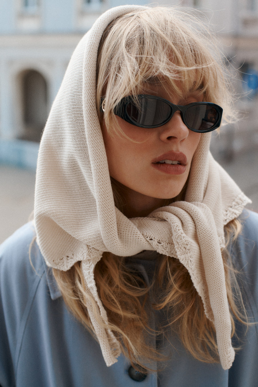 Chusta z bawełny organicznej / 21 / 18 / cream white