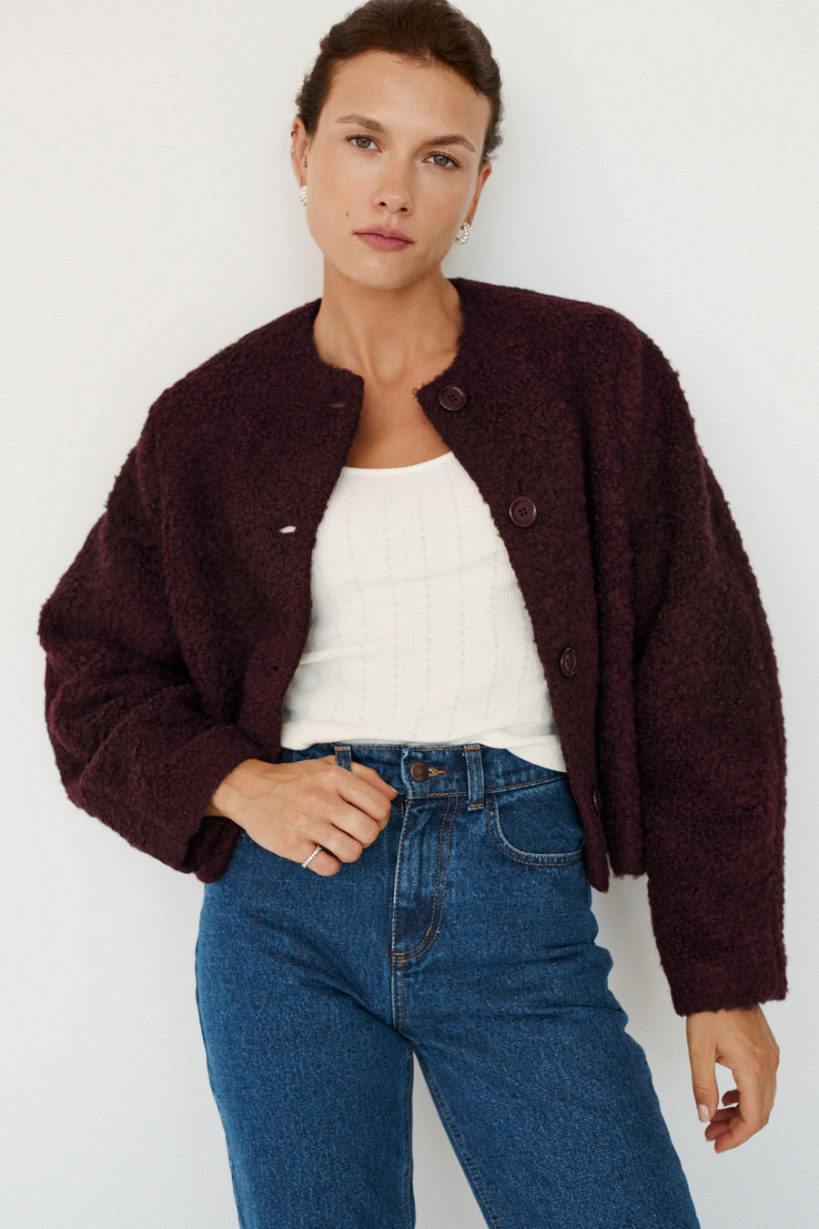 Kurtka z wełną / 18 / 18 / dark plum