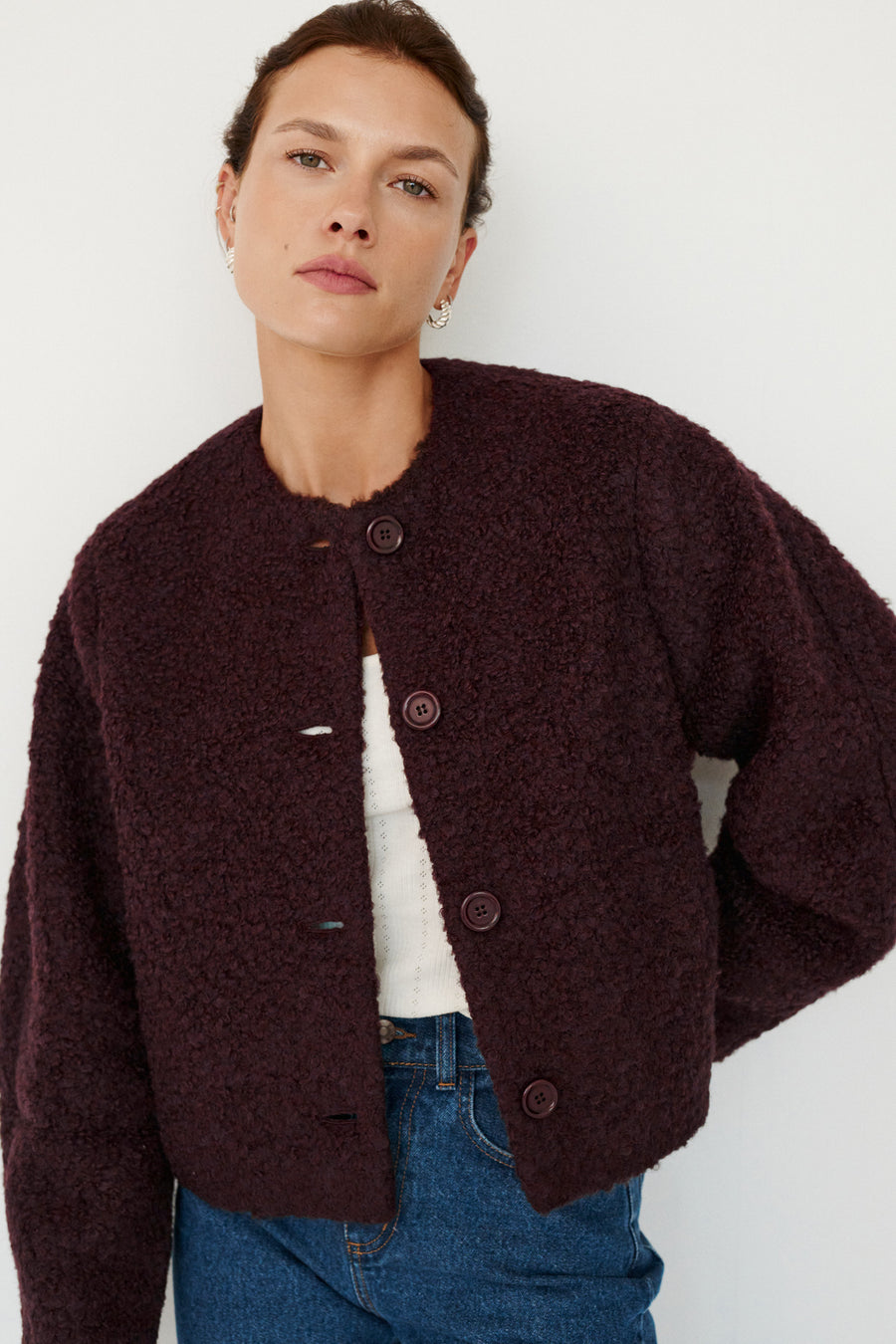 Kurtka z wełną / 18 / 18 / dark plum