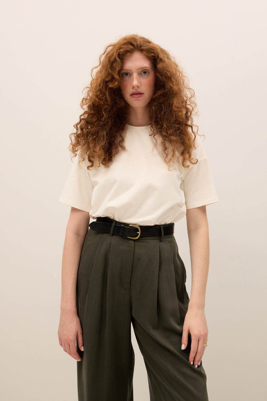 T-shirt z bawełny organicznej / 13 / 27 / cream white