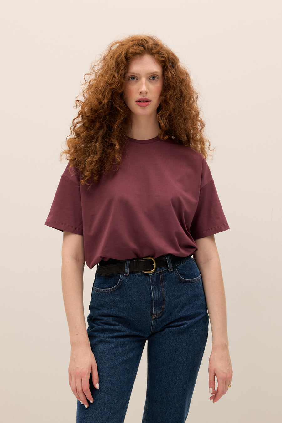 T-shirt z bawełny / 13 / 27 / mauve wood