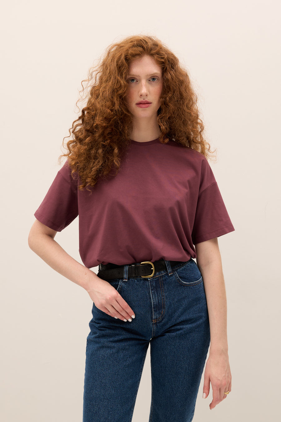 T-shirt z bawełny / 13 / 27 / mauve wood
