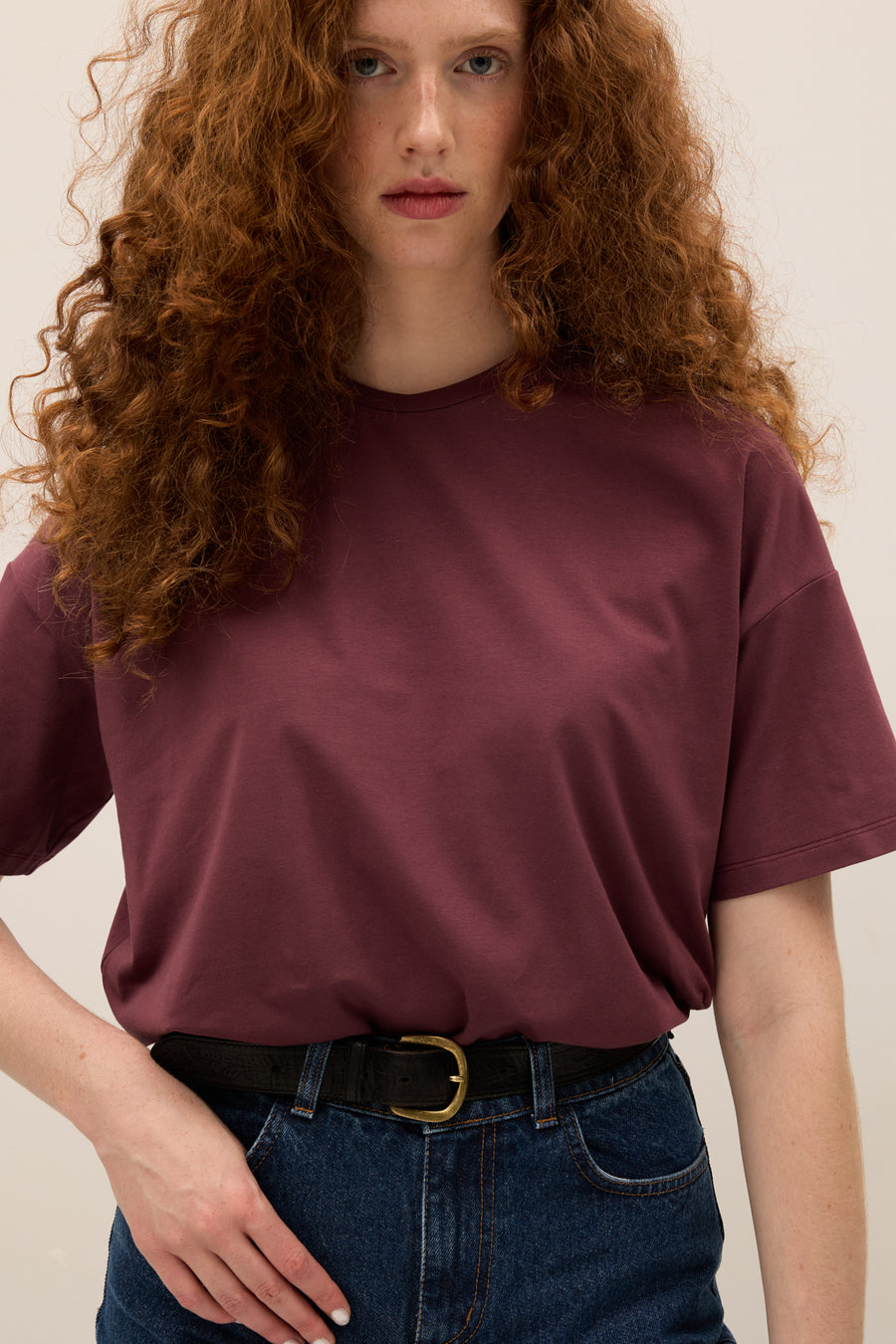 T-shirt z bawełny / 13 / 27 / mauve wood