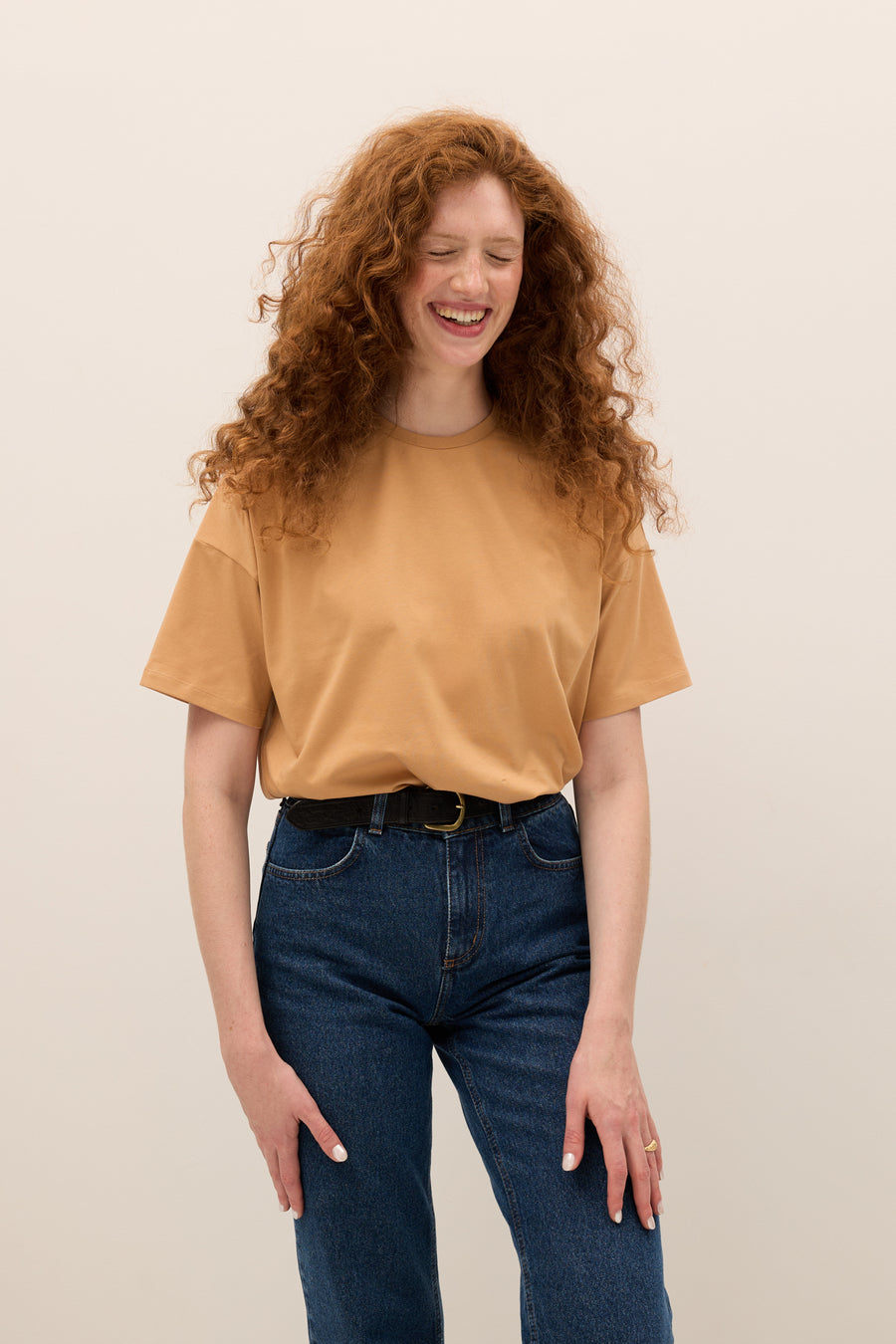 T-shirt z bawełny organicznej / 13 / 27 / caramel