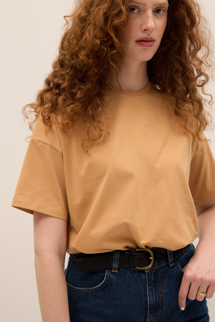 T-shirt z bawełny organicznej / 13 / 27 / caramel