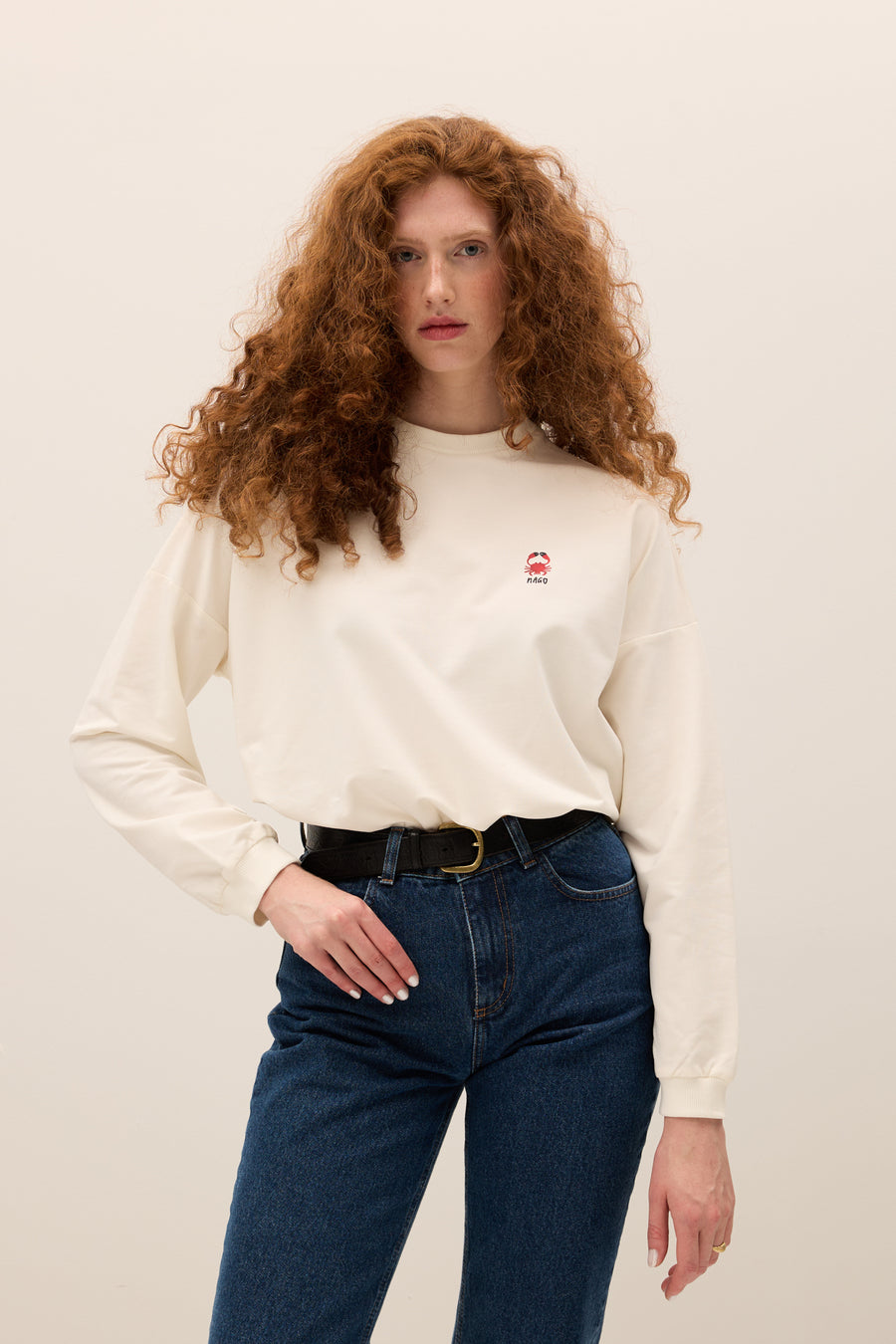 Longsleeve z bawełny / 14 / 30 / sea soul