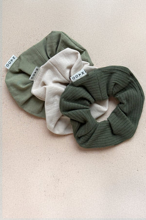 Zestaw scrunchies / calm green