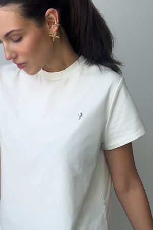 T-shirt z bawełny organicznej  / 13 / 29 /cream white / seahorse