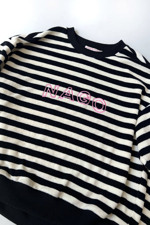 Bluza z bawełny frotte / 17 / 20 / black stripes