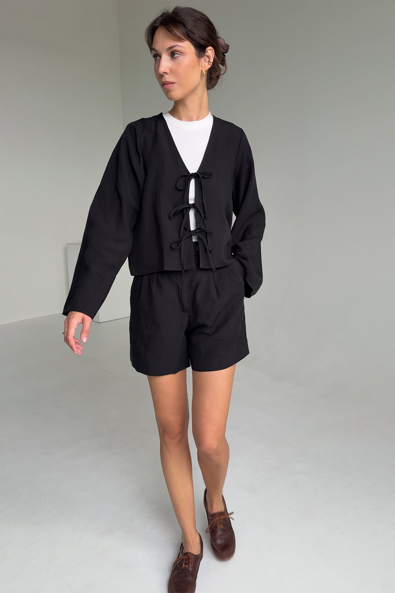 Koszula z lnu i Tencelu™ / 12 / 23 / onyx black