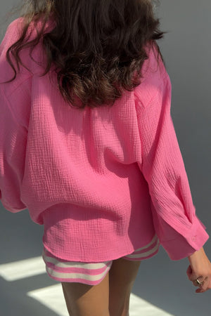 Koszula z muślinu / 12 / 02 / flamingo pink