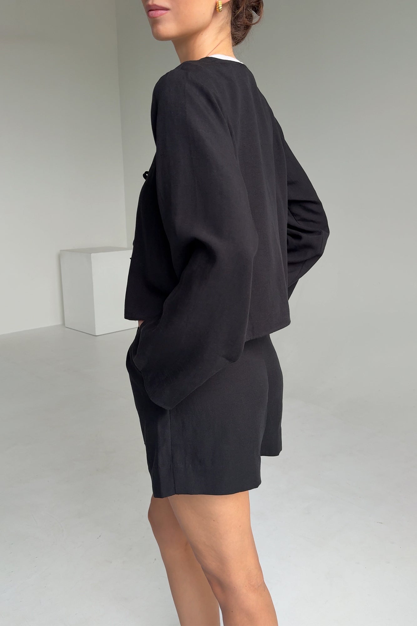 Koszula z lnu i Tencelu™ / 12 / 23 / onyx black