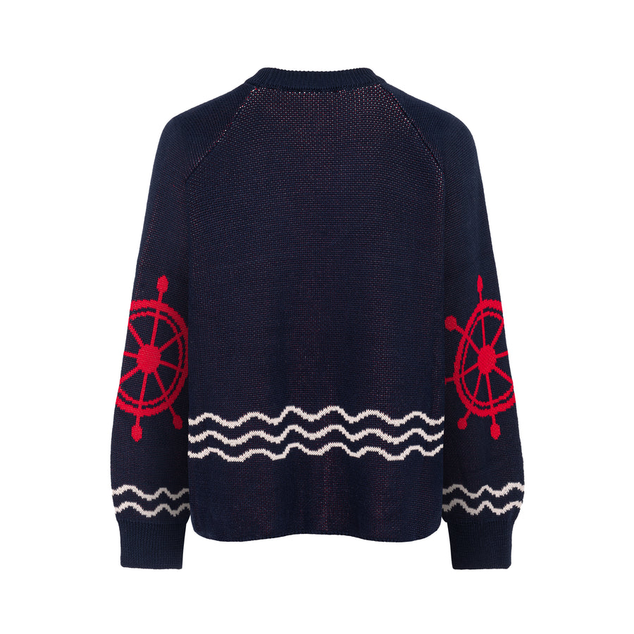 Sweter z bawełny organicznej / 16 / 17 / sailor blue