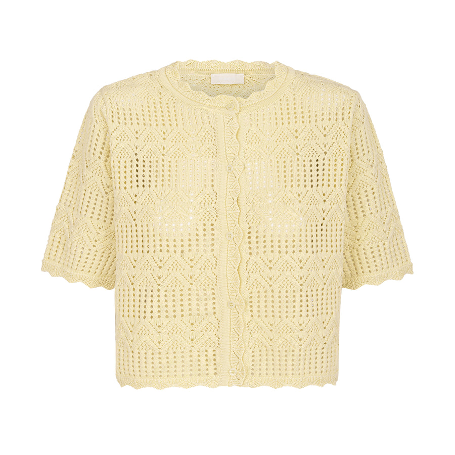 Kardigan z bawełny organicznej / 16 / 26 / butter yellow