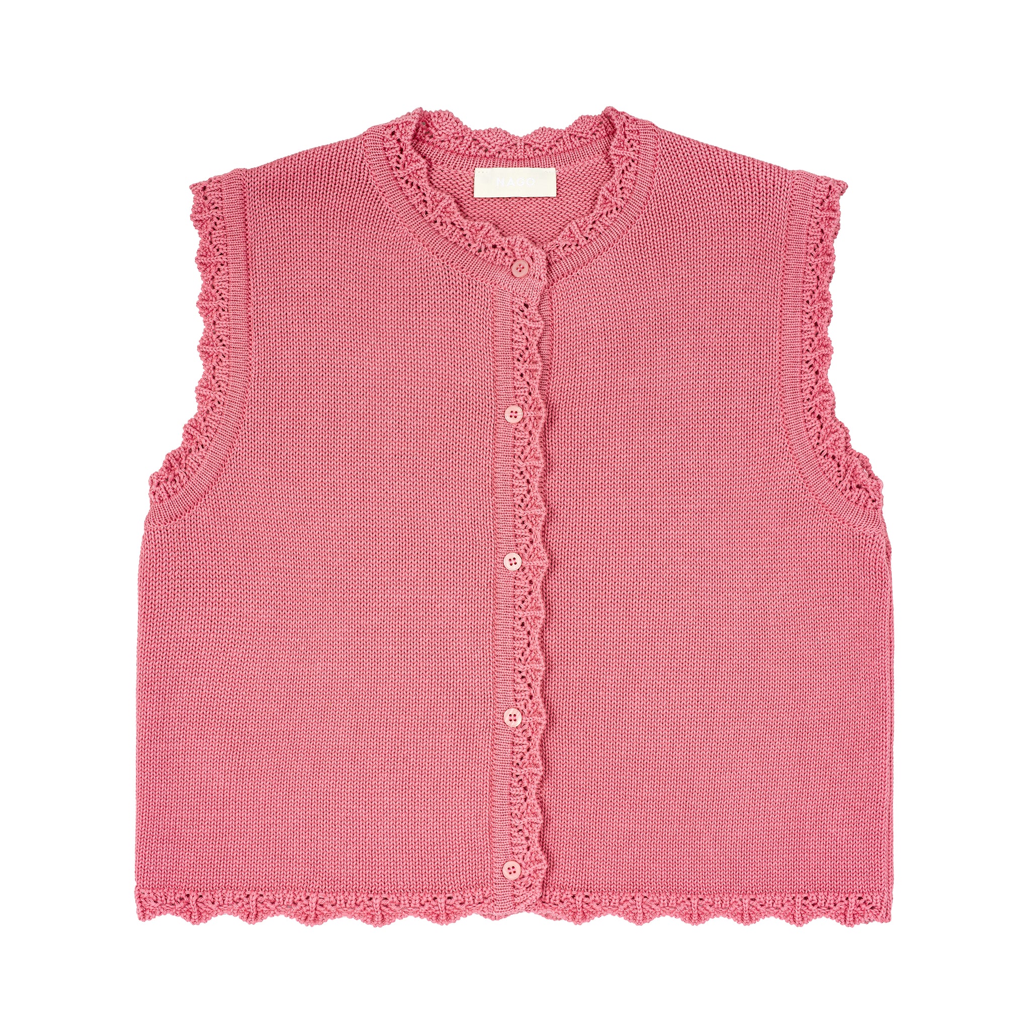 Kamizelka z bawełny organicznej / 22 / 01 / raspberry pink