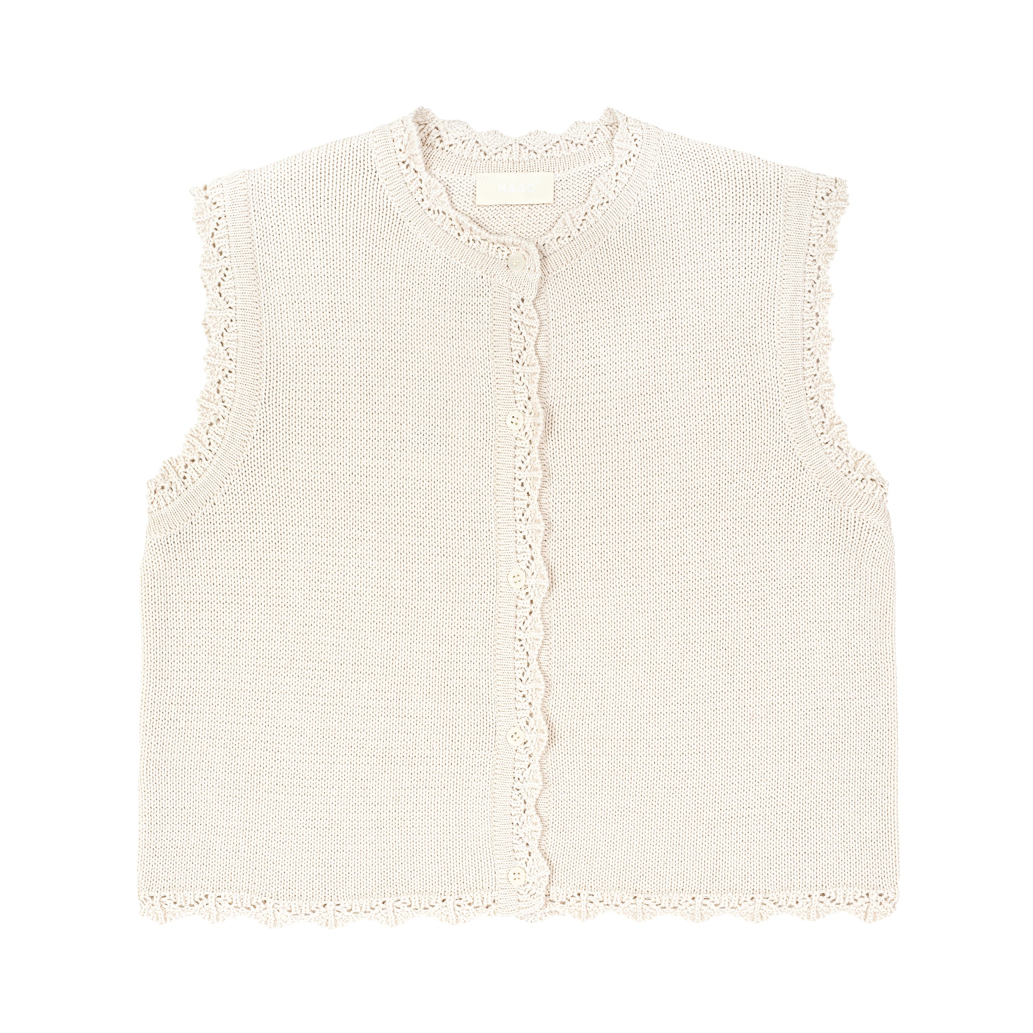 Kamizelka z bawełny organicznej / 22 / 01 / cream white