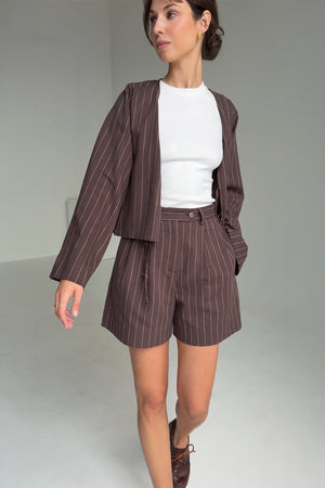 Koszula z bawełny i wiskozy / 12 / 23 / chocolate brown