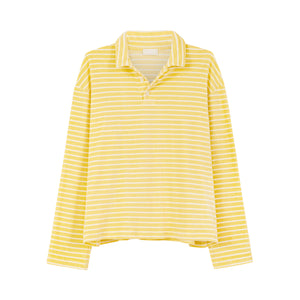 Longsleeve polo z bawełny / 14 / 26 / lemon stripes