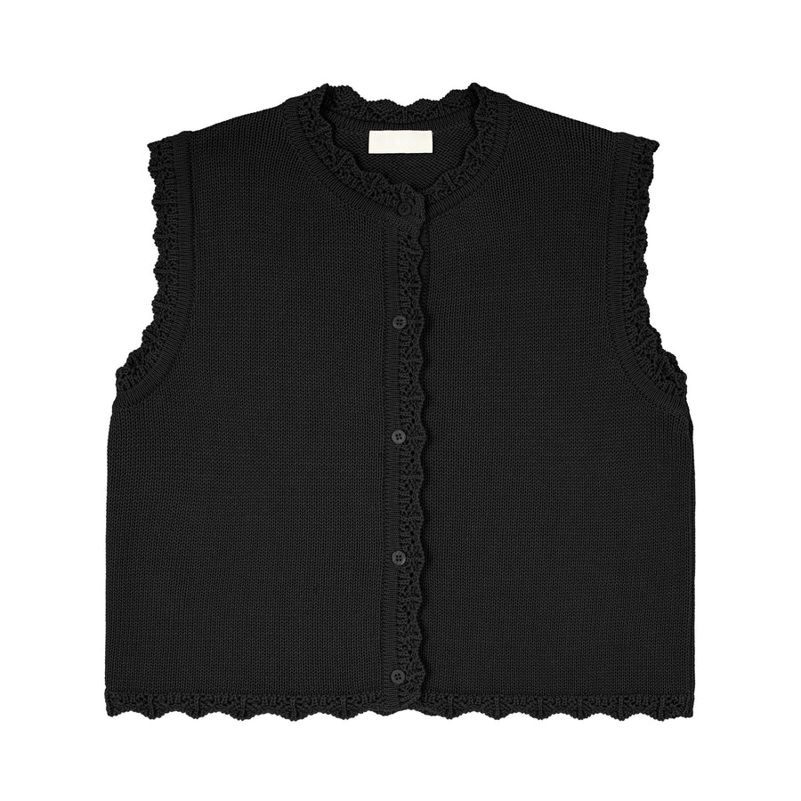 Kamizelka z bawełny organicznej / 22 / 01 / onyx black