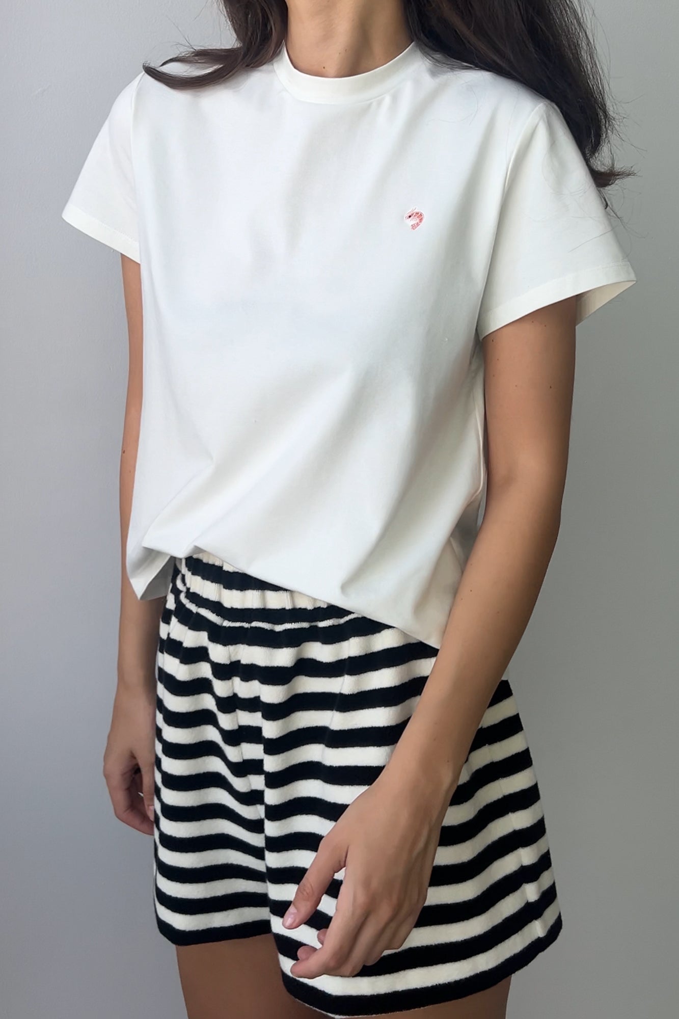 T-shirt z bawełny organicznej  / 13 / 29 /cream white / shrimp
