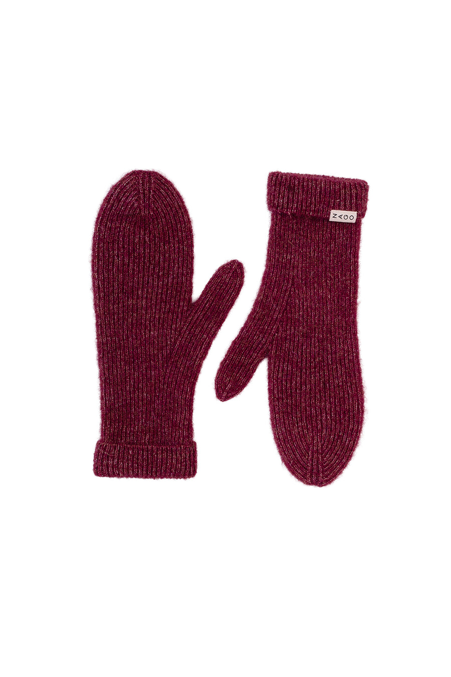 Rękawiczki z wełną z alpaki / 21 / 25 / mauvewood