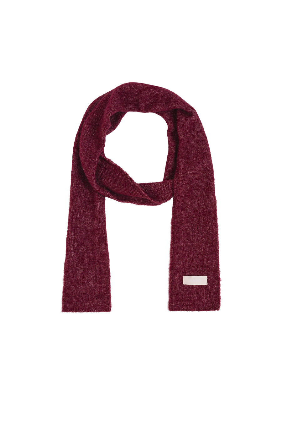 Szalik z wełną z alpaki / 21 / 26 / mauvewood