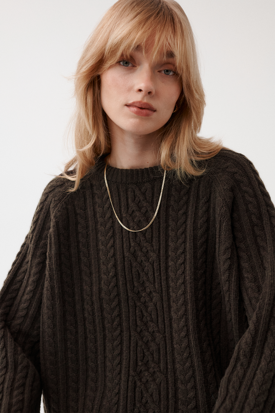 Sweter z wełny / 16 / 19 / pecan brown