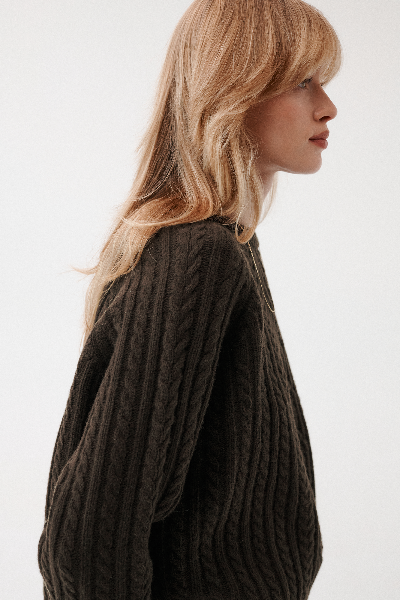 Sweter z wełny / 16 / 19 / pecan brown