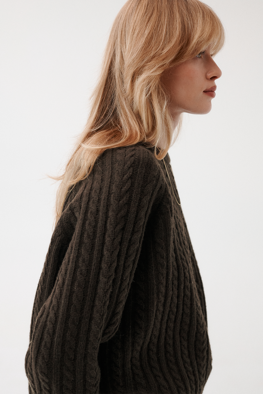 Sweter z wełny / 16 / 19 / pecan brown