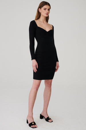 Sukienka z bawełny organicznej / 02 / 26 / onyx black