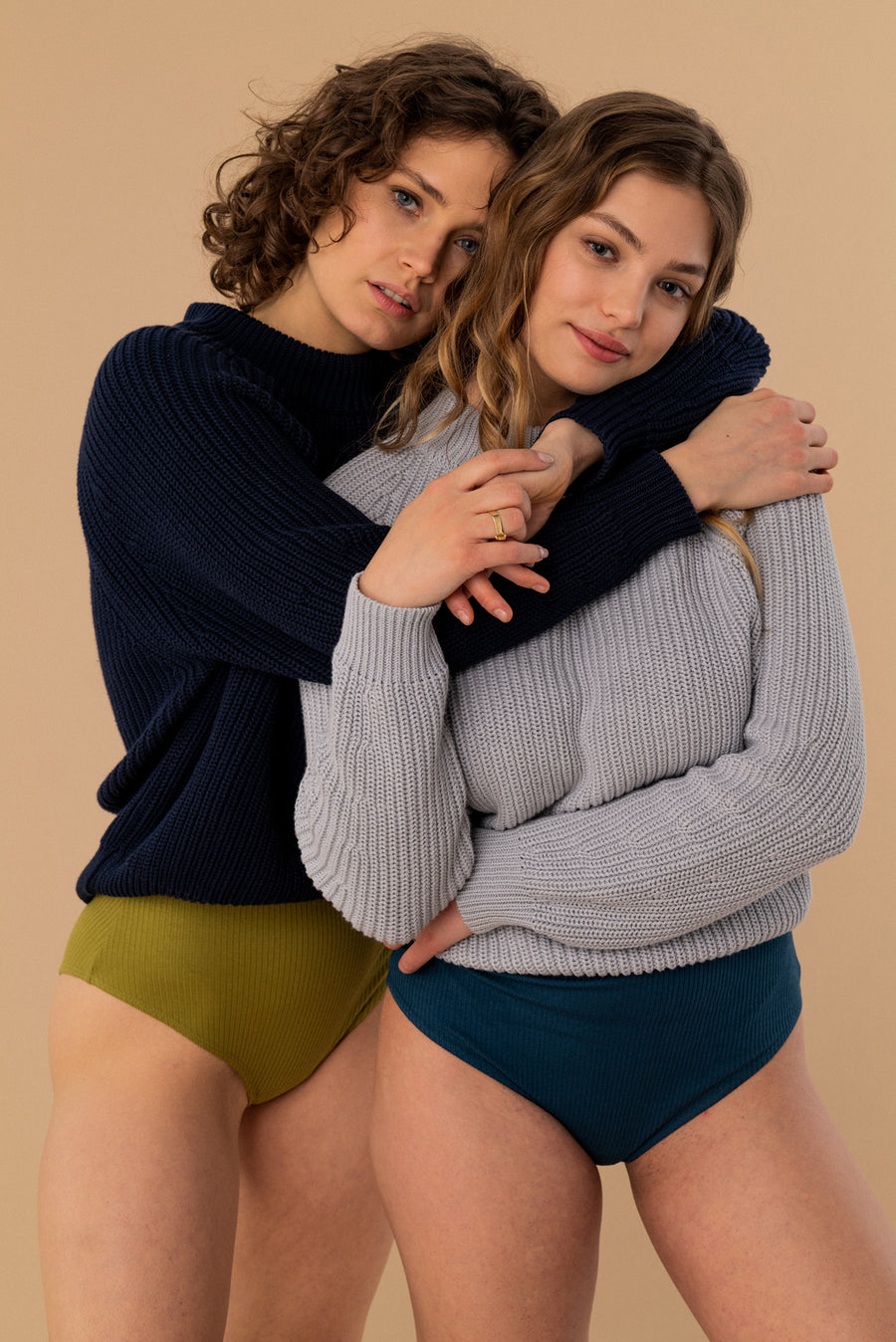 Zestaw wysokich majtek / 19 / 02 / blue jungle / matcha green
